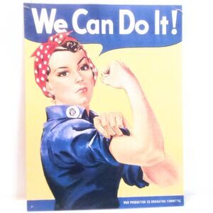 Rosie The Riveter We Can Do It Metal Sign Tin Sign WWII Vintage Wall Decor